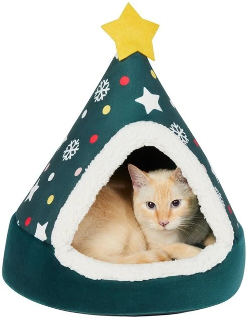 Frisco Holiday Dog & Cat Christmas Tree Cave Bed 5 Frisco Holiday Dog & Cat Christmas Tree Cave Bed - Image 3