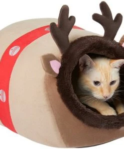 Frisco Holiday Dog & Cat Reindeer Cave Bed 9 Frisco Holiday Dog & Cat Reindeer Cave Bed -PetNest Shop 287895 PT2. SY630 V1631573659