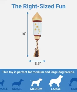 Frisco Firework Plush with Rope Squeaky Dog Toy -PetNest Shop 288480 PT1. SY630 V1640718525