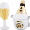 Frisco New Year's Eve Champagne & Flute Plush Squeaky Dog Toy, 2 count 2 Frisco New Year's Eve Champagne & Flute Plush Squeaky Dog Toy, 2 count -PetNest Shop 288486 MAIN. SY630 V1638289275