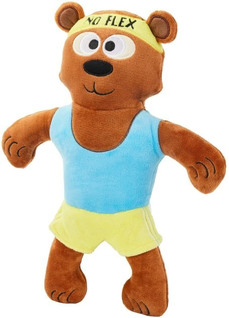 Frisco Fitness Bear Reversible Plush Squeaky Dog Toy 3 Frisco Fitness Bear Reversible Plush Squeaky Dog Toy