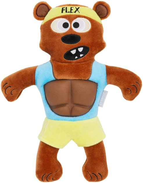 Frisco Fitness Bear Reversible Plush Squeaky Dog Toy 5 Frisco Fitness Bear Reversible Plush Squeaky Dog Toy - Image 3