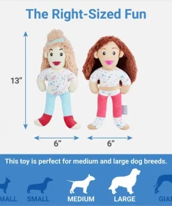 Frisco Dance Girls Plush Squeaky Dog Toy, 2 count -PetNest Shop 288899 PT1. SY630 V1640722620