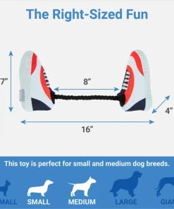 Frisco Running Shoes Plush with Rope Dog Toy 6 Frisco Running Shoes Plush with Rope Dog Toy -PetNest Shop 288915 PT1. SY630 V1640722746