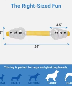 Frisco Weight Bar Wagazoo Plush Squeaky Dog Toy -PetNest Shop 288917 PT1. SY630 V1640722297