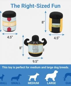 Frisco Protein Powder Plush Squeaky Dog Toy, 3 count -PetNest Shop 288925 PT1. SY630 V1640722728