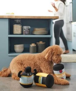 Frisco Protein Powder Plush Squeaky Dog Toy, 3 count -PetNest Shop 288925 PT3. SY630 V1638289658