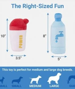 Frisco Protein & Water Bottle Cruncher Dog Toy, 2 count -PetNest Shop 288927 PT1. SY630 V1640722583