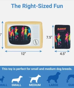 Frisco TV & VHS Tape Plush Squeaky Dog Toy, 2 count -PetNest Shop 288935 PT1. SY630 V1640722858