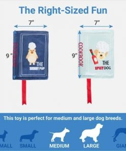 Frisco Cookbooks Plush Squeaky Dog Toy, 2 count -PetNest Shop 288937 PT1. SY630 V1640722470