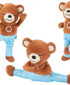 Frisco Yoga Bear Plush Cat Toy with Catnip, 3 count