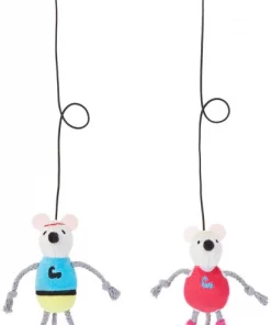 Frisco Gym Bouncy Mice Plush Cat Toy with Catnip, 2 count