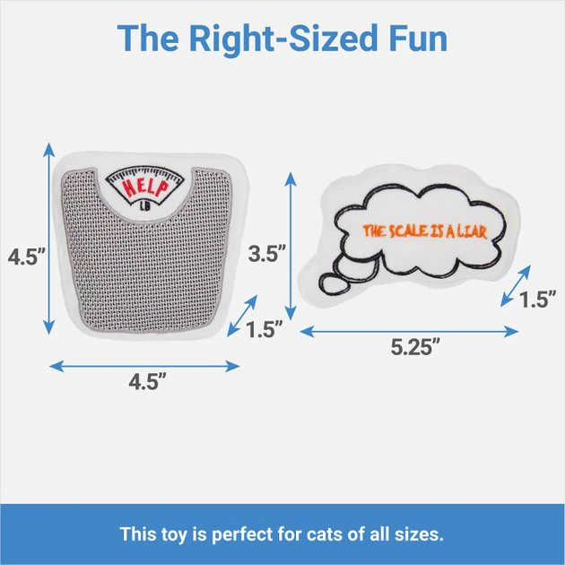 Frisco Scale & Message Bubble Plush Cat Toy with Catnip, 2 count 4 Frisco Scale & Message Bubble Plush Cat Toy with Catnip, 2 count - Image 2