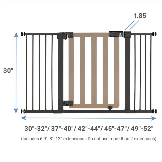 Frisco Wood & Metal Extra Wide Auto-close Dog Gate, 30-in 4 Frisco Wood & Metal Extra Wide Auto-close Dog Gate, 30-in - Image 2