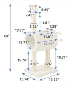 Frisco Animal Series Cat Tunnel with Scratching Post, Llama -PetNest Shop 289345 PT1. SY630 V1631047366