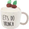 Frisco Brunch Coffee Plush with Rope Squeaky Dog Toy -PetNest Shop 297230 MAIN. SY630 V1642086311