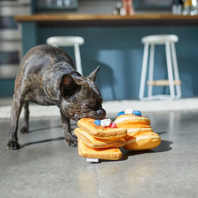 Frisco Brunch Pancake & Waffle Plush Squeaky Dog Toy, 2 count 5 Frisco Brunch Pancake & Waffle Plush Squeaky Dog Toy, 2 count - Image 3