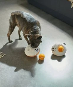 Frisco Brunch Egg in Hole 2-in-1 Plush with Tennis Ball Dog Toy -PetNest Shop 297254 PT2. SY630 V1642089027