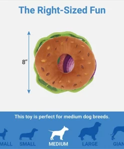 Frisco Brunch Bagel with Lox Plush Squeaky Dog Toy 6 Frisco Brunch Bagel with Lox Plush Squeaky Dog Toy -PetNest Shop 297256 PT1. SY630 V1643916391