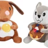 Frisco Brunch Dog & Squirrel Plush Squeaky Dog Toy, 2 count