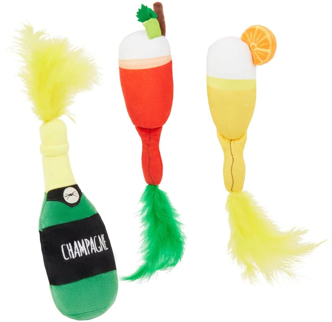 Frisco Brunch Bottomless Mimosas Plush Cat Toy with Catnip, 3 count 3 Frisco Brunch Bottomless Mimosas Plush Cat Toy with Catnip, 3 count