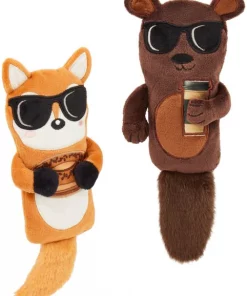 Frisco Brunch Bear & Fox Plush Cat Toy with Catnip, 2 count