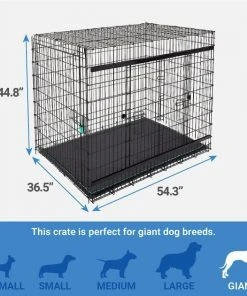 Frisco Heavy Duty Enhanced Lock Sliding Double Door Fold & Carry Wire Dog Crate & Mat Kit, 54 inch 10 Frisco Heavy Duty Enhanced Lock Sliding Double Door Fold & Carry Wire Dog Crate & Mat Kit, 54 inch -PetNest Shop 297463 PT1. SY630 V1633625192