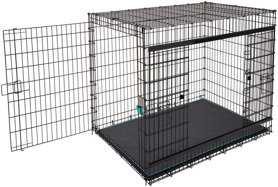 Frisco Heavy Duty Enhanced Lock Sliding Double Door Fold & Carry Wire Dog Crate & Mat Kit, 54 inch 9 Frisco Heavy Duty Enhanced Lock Sliding Double Door Fold & Carry Wire Dog Crate & Mat Kit, 54 inch - Image 7