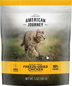 American Journey||Frisco American Journey 100% Chicken Freeze-Dried Grain-Free Cat Treats, 5-oz bag + Frisco Bird Teaser with Feathers Cat Toy, Blue -PetNest Shop 297664 PT1. SY630 V1621266731