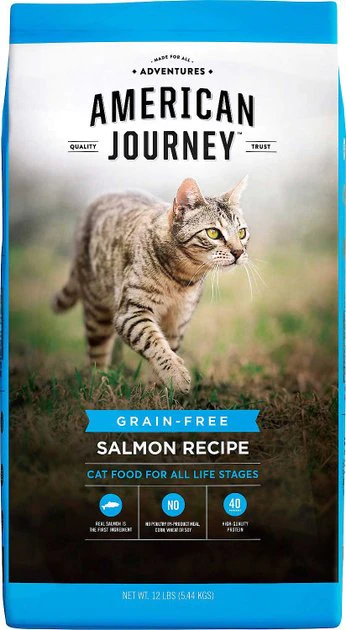 American Journey||Frisco American Journey Salmon Recipe Grain-Free Dry Cat Food, 12-lb bag + Frisco Step-In Cat Scratcher Toy with Catnip, Tropical Palms 4 American Journey||Frisco American Journey Salmon Recipe Grain-Free Dry Cat Food, 12-lb bag + Frisco Step-In Cat Scratcher Toy with Catnip, Tropical Palms - Image 2