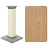Frisco 33.5-in Sisal Cat Scratching Post, Gray + Frisco Sisal Mat, Medium -PetNest Shop 297950 MAIN. SY630 V1622740043