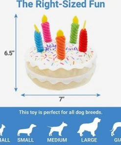 Frisco||The Lazy Dog Cookie Co. Frisco Plush Squeaking Birthday Cake Dog Toy, Small/Medium + The Lazy Dog Cookie Co. Happy Birthday Pup-PIE Dog Treat, Boy -PetNest Shop 297998 PT2. SY630 V1623253341