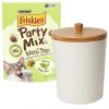Friskies||Frisco Friskies Party Mix Natural Yums Catnip Flavor Cat Treats, 6-oz bag + Frisco Melamine Dog & Cat Treat Jar with Bamboo Lid, 8 Cups -PetNest Shop 298032 MAIN. SY630 V1621270344