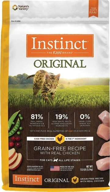 Instinct||Frisco Instinct Original Grain-Free Recipe with Real Chicken Freeze-Dried Raw Coated Dry Cat Food, 11-lb bag + Frisco Colorful Springs Cat Toy, 10 count 4 Instinct||Frisco Instinct Original Grain-Free Recipe with Real Chicken Freeze-Dried Raw Coated Dry Cat Food, 11-lb bag + Frisco Colorful Springs Cat Toy, 10 count - Image 2