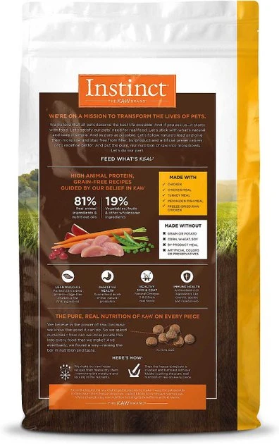 Instinct||Frisco Instinct Original Grain-Free Recipe with Real Chicken Freeze-Dried Raw Coated Dry Cat Food, 11-lb bag + Frisco Colorful Springs Cat Toy, 10 count 5 Instinct||Frisco Instinct Original Grain-Free Recipe with Real Chicken Freeze-Dried Raw Coated Dry Cat Food, 11-lb bag + Frisco Colorful Springs Cat Toy, 10 count - Image 3