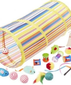 Sheba||Frisco Sheba Meaty Tender Sticks Salmon Flavored Cat Treats, 5 count + Frisco Plush, Teaser, Ball & Tunnel Variety Pack Cat Toy with Catnip, 25 count -PetNest Shop 298508 PT3. SY630 V1623197551