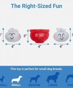 Frisco Dumpling Hide & Seek Puzzle Plush Squeaky Dog Toy, 4 count -PetNest Shop 298881 PT2. SY630 V1640883705