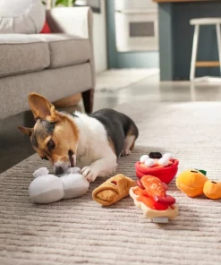 Frisco Food Plush Squeaky Dog Toy, 5 pack -PetNest Shop 298883 PT3. SY630 V1640269293