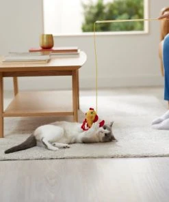 Frisco Flower & Koi Fish Teaser Cat Toy with Catnip -PetNest Shop 298895 PT3. SY630 V1640269154