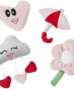Frisco It's Raining Love Plush Cat Toy with Catnip, 4 count