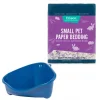 Frisco Corner Litter Box, Navy, Small + Small Animal Bedding, Lavender -PetNest Shop 301908 MAIN. SY630 V1644983210