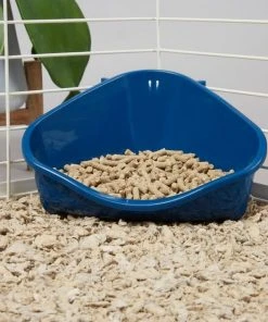 Frisco Corner Litter Box, Navy, X-Small + Small Animal Bedding, Natural -PetNest Shop 301916 PT4. SY630 V1644969131