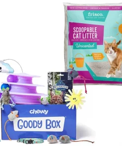 Goody Box||Frisco Goody Box Kitten Toys & Treats + Frisco Multi-Cat Unscented Clumping Clay Cat Litter