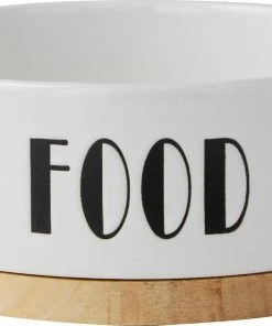 Frisco Ceramic Dog & Cat Water + Food Bowl with Wood Base -PetNest Shop 302414 PT4. SY630 V1623087141