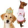 Frisco Happy Birthday Crown, Medium/Large + Dog & Cat T-Shirt, Pink -PetNest Shop 302462 MAIN. SY630 V1623077552