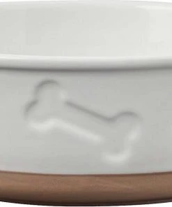 Frisco Silicone Food Mat, Gray, Large + Bones Non-skid Ceramic Dog Bowl -PetNest Shop 302516 PT5. SY630 V1623072450