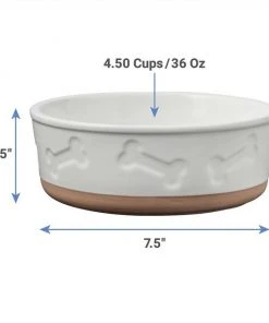 Frisco Silicone Food Mat, Gray, Large + Bones Non-skid Ceramic Dog Bowl -PetNest Shop 302516 PT7. SY630 V1623066750