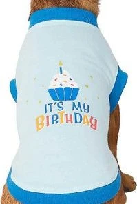 Frisco Birthday Prince Bandana, Medium/Large + Dog & Cat T-Shirt, Blue -PetNest Shop 302690 PT4. SY630 V1633085502