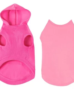 Frisco Dog & Cat Basic Hoodie + T-Shirt, Pink