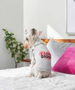 Frisco I Love Daddy + I Love Mommy Dog & Cat T-Shirt, Gray -PetNest Shop 302738 PT3. SY630 V1623081155